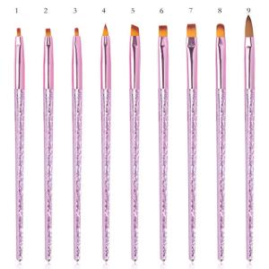 China Nail Painting Brush Plastic Handle UV Gel Nail Scrubbing Brush With Nylon Hair wholesale