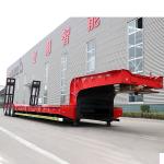24V Low Bed Semi Trailer 100 Tons 6 Axles In Three Lines Gooseneck Drop Deck