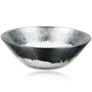 China 24cm Artistical Glass Plates And Bowls , Clear Charger Plates Elegant Classic wholesale