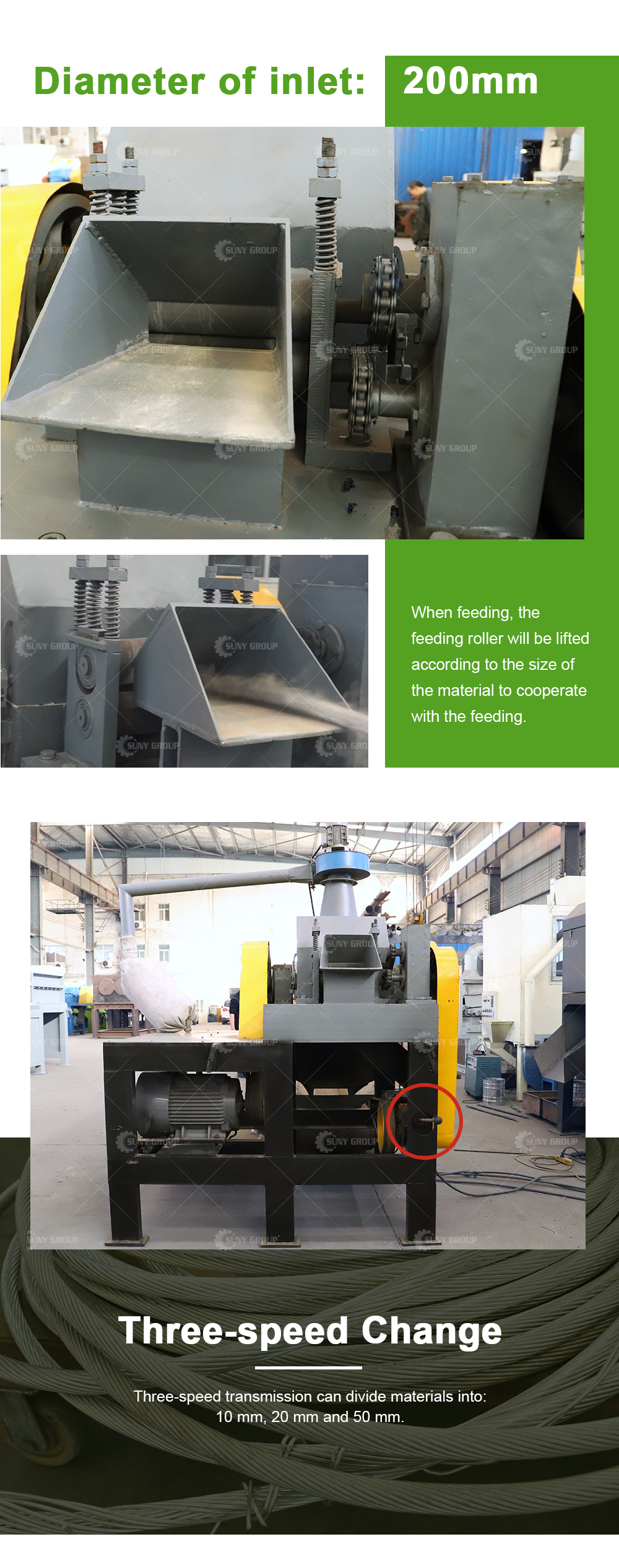 Aluminum Conductor Steel Reinforced Cable Recycling Machine Separator 2000*1800*2450