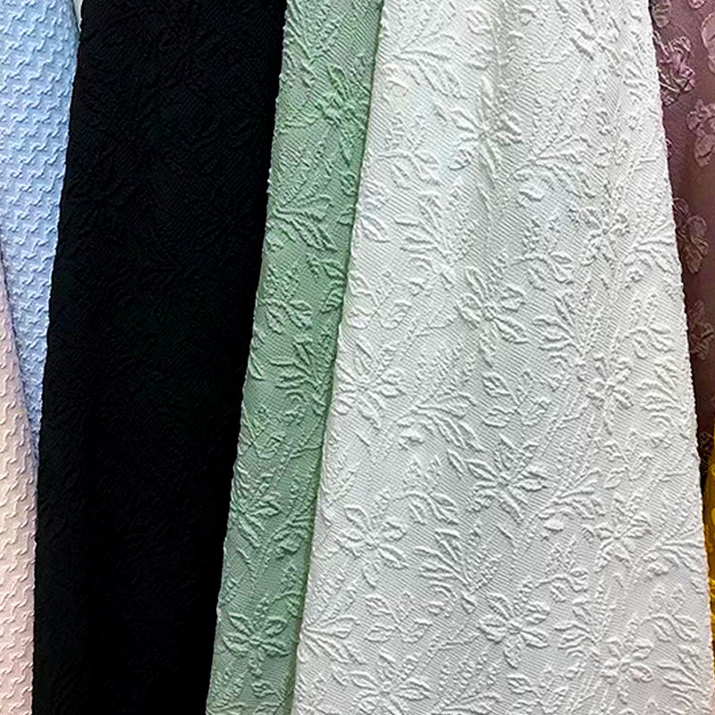 Bubble Geometric 190gsm 3 spandex 97 Polyester Jacquard Fabric OEM ODM