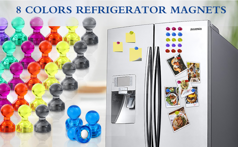 11mm Dia Pot Shape Magnetic Push Pins for Office Maps in Colorful Design