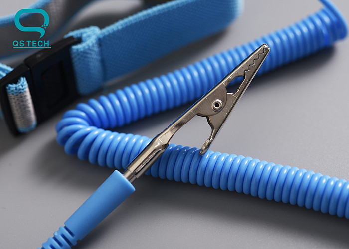 Antistatic Wrist Straps Adjustable Fabric Band Grounding For ESD Cleanroom
