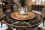 Antique wooden round rotating dining table TN-029N