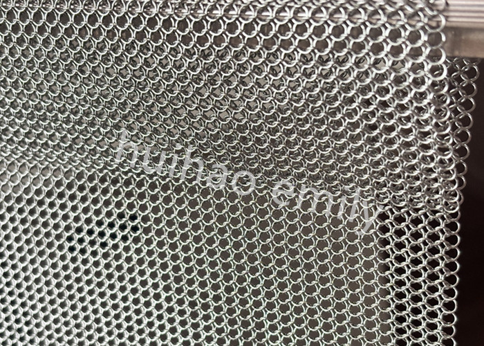 0.8x7mm Welded Type Ring Mesh Curtain For Interior Decoration