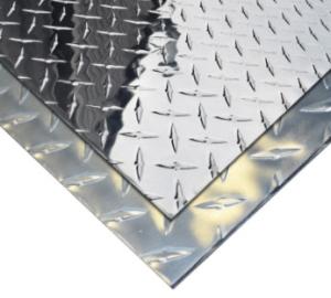 China 3003 1mm Diamond Embossed Aluminum Sheet , Diamond Tread Aluminum Plate wholesale