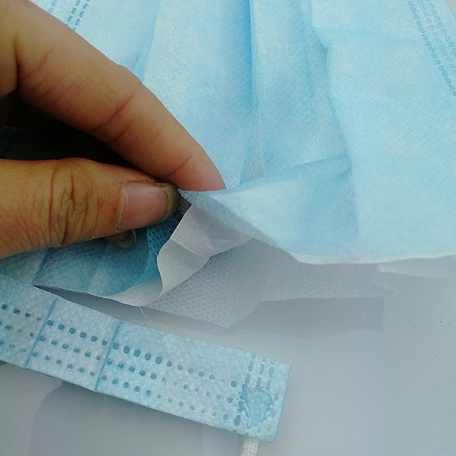 Waterproof Disposable Earloop Face Mask 3 Ply Non Woven Surgical Mask green