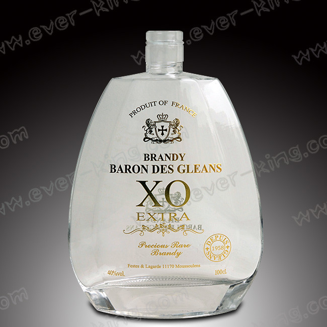 750 ML Oval Glass Liquor Bottles