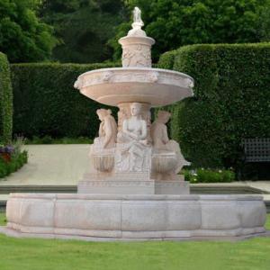 China Stone Fountain Carved Marble Water Fountain for Garden Outdoor (YKOF-15) wholesale