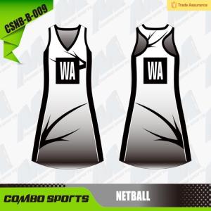 China OEM ODM Netball Training Clothes , 175gsm 2XL Custom Netball Dresses wholesale