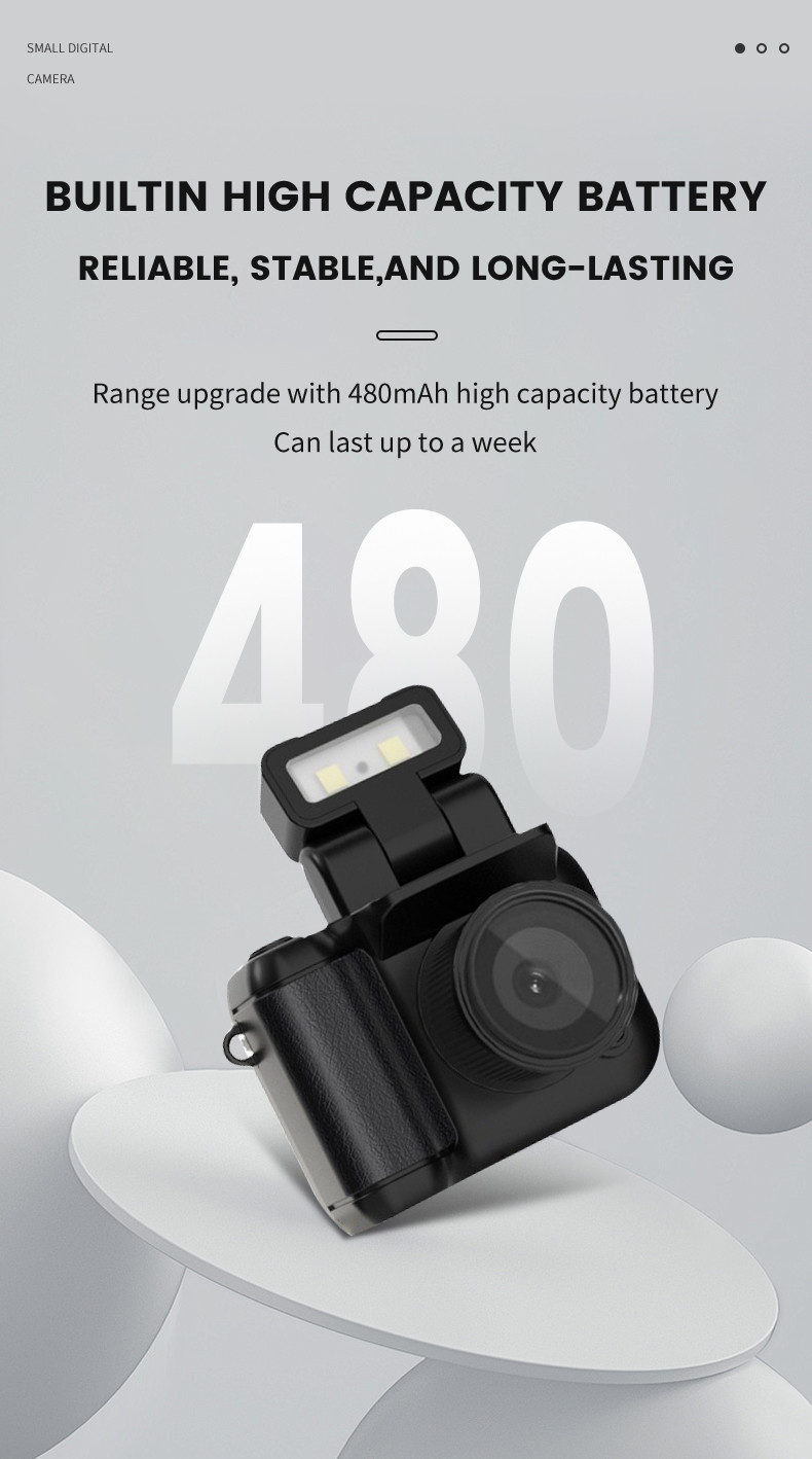 Mini Camera With Screen HD 1080p With Flash Lamp And Battery Dock Portable Retro Ultra Compact Mini Camera Video Recorder Y4000
