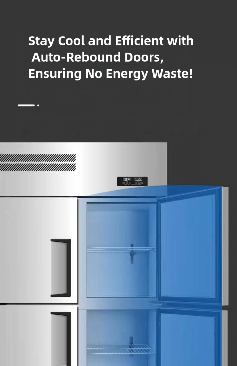 Stainless Steel Refrigeration Equipment for Kitchen 2/3/4/6 Door Refrigerator/Freezer