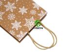 Lovely Fancy Kraft Retail Paper Shopping Bags For Wine Custom Design Handled