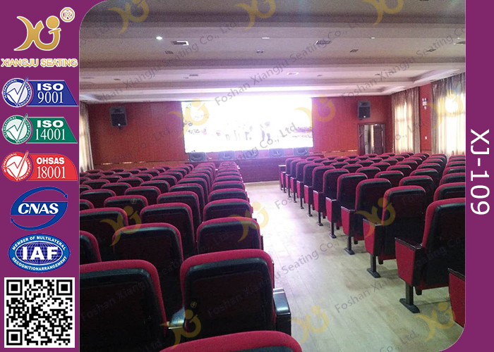 School Lecture High Back Auditorium Conference Hall Chairs With Writing Tablet