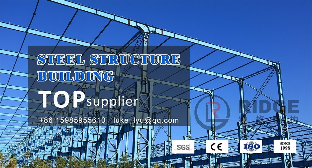 Industrial Steel Portal Frame Building , Recyclable Steel Structure Residential Building Construction