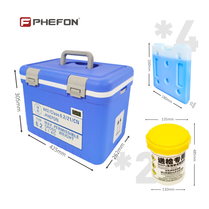 Medical Hard Cooler Box UN2814 Lab Specimen Transport Containers