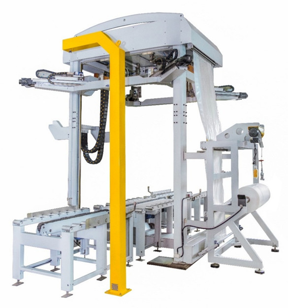 0.2 KWH Automatic Stretch Hooding Machine Vertical 60 Pallets Per Hour