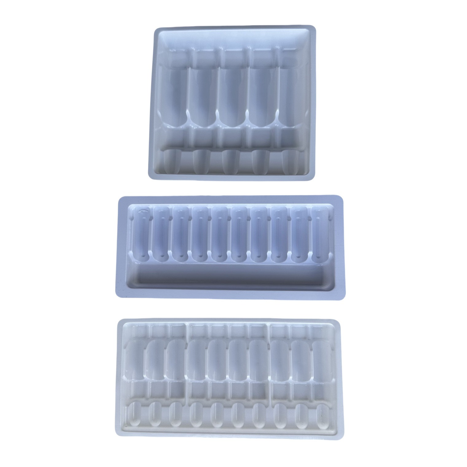 Customized Vacuum Tray Packaging 1ml 2ml 5ml 10ml PET Water Injection Ampoule Tray