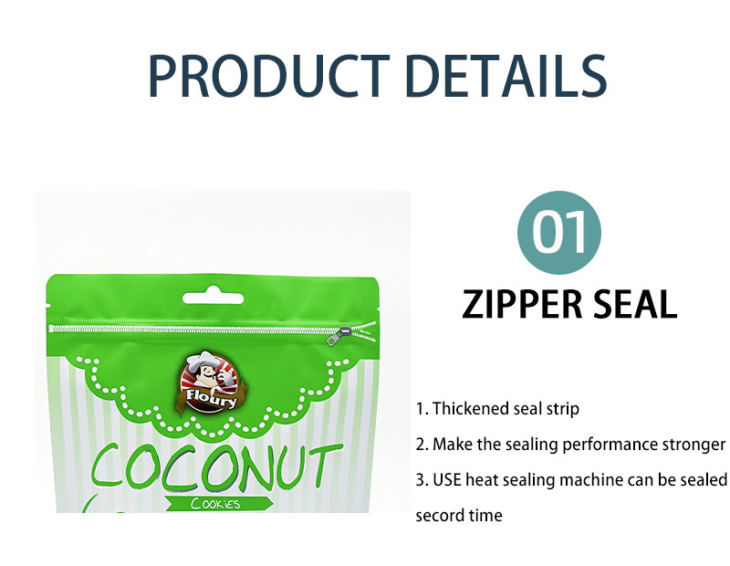 Personalized Biscuit Packaging Custom Ziplock Bags With Airtight Seal