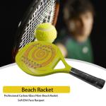 Beach Tennis Racket Full Carbon Professional Soft EVA Face Padel Tennis Racquet