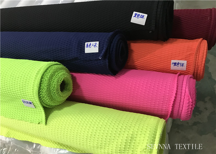 Knitting Compression Eco Friendly Fabric , Solid Colors Swimwear Material Fabric