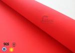 Fire Blanket Material 480GSM 0.45mm Red Acrylic Coated Fiberglass Cloth Fabric
