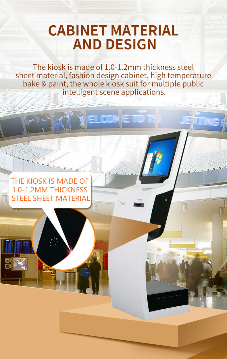 Self Service Queue And Call Terminal Hotel Directional Scan Machine Self Service Terminal