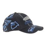 100% Heavy Brushed Cotton Woven Racing Ball Cap With Many Embroideries