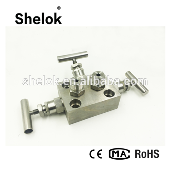 Gas 3 way valve manifold low price