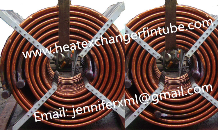 11FPI Extruded Fin Tube Machine , SB111 C12200 Extrusion Copper HIGH Fin Heating Coils