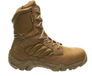 China Padded Collar Anti Tear Brown Leather Tactical Boots Hot Weather wholesale