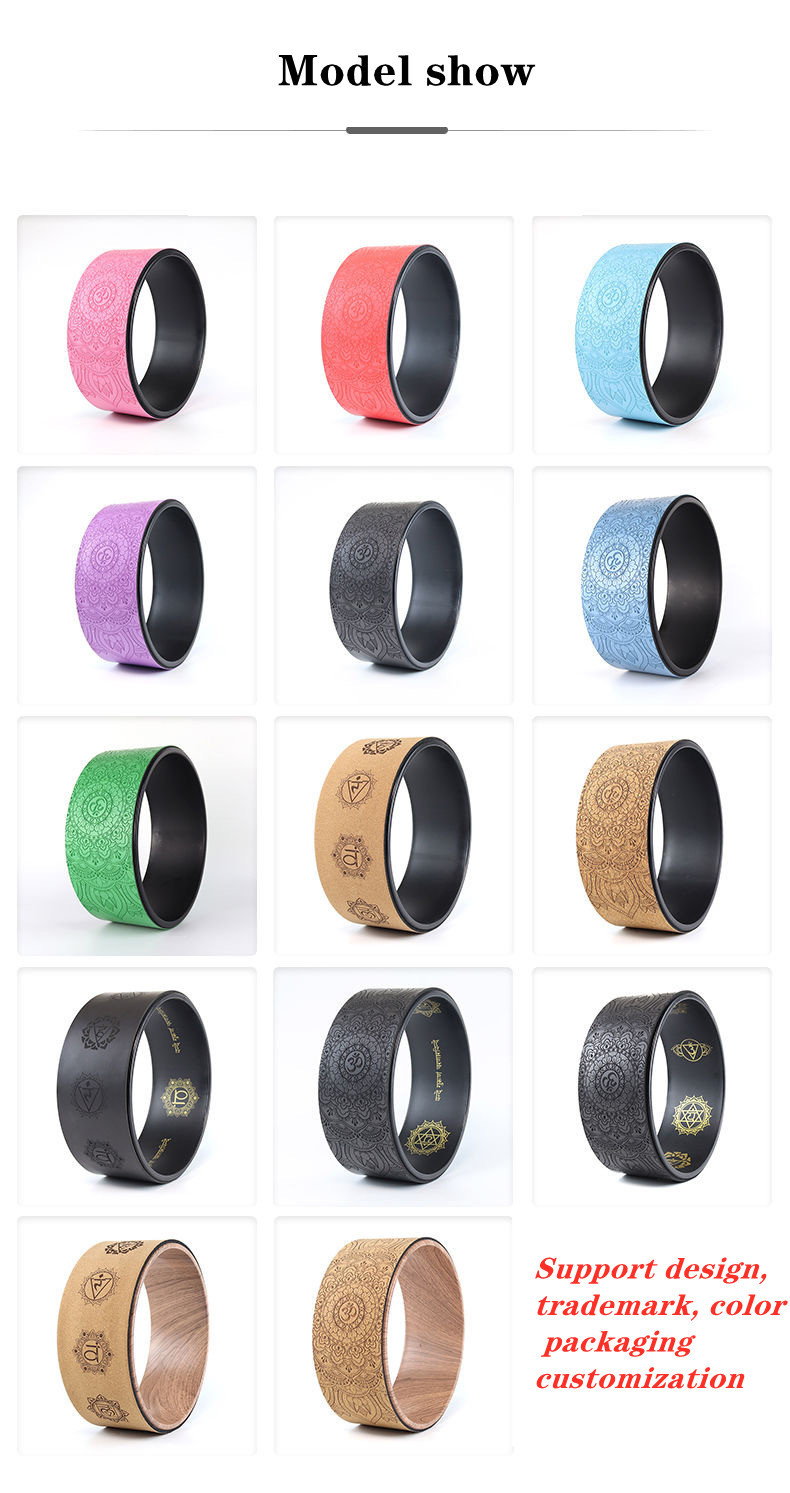 33cm Diameter PU Yoga Exercise Wheel Thick Cushion For Dharma