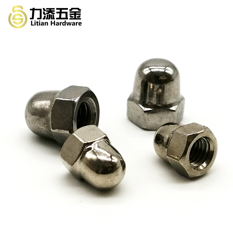 SS304 Hexagon Domed Cap Nuts Waterproof , Decorative Din 1587 Nut