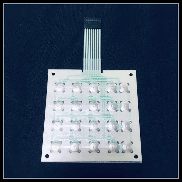 Ip65 Thin Film Switch 4x4 Matrix Keyboard 50vdc Light Touch