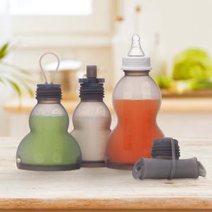 China Leakproof Silicone Squeeze Pouch Silicone Reusable Food Pouch wholesale