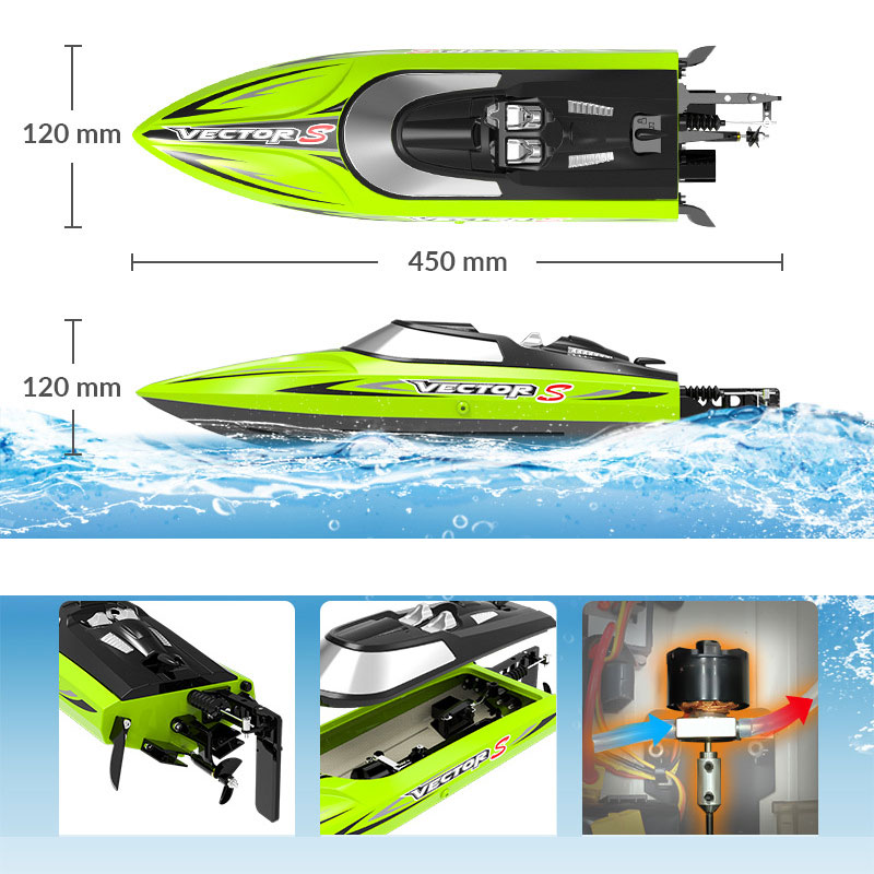 Remote Speedboat Brushless Motor 50 KPH High Speed Electric Control Boats for RC Boat
