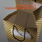 Customized logo silver hot-stamping logo luxury paper gift bags wholesale,paper