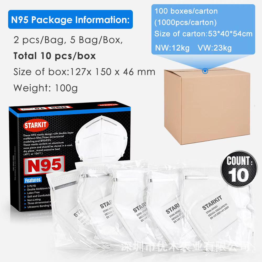 Hot starkit N95 FFP2 face mask, BFE95% good quality protect face mask