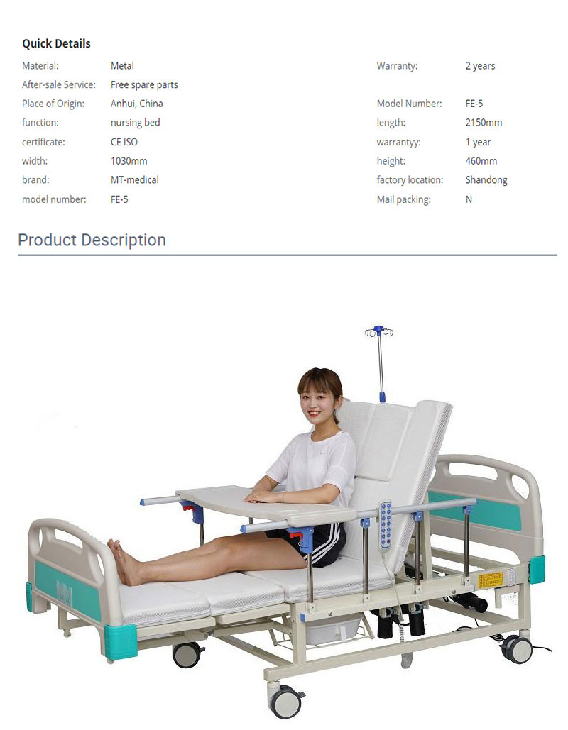 ABS Electric Double Crank Hospital Bed CE Certified For Patients