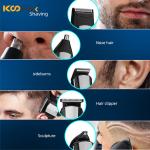 Cordless Mens Nose Hair Trimmer Set Multifunctional 600mAH USB Rechargeable