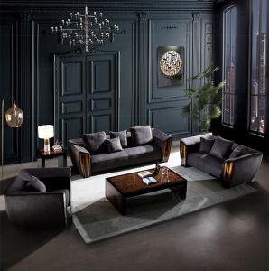 China Matted 0.75m Comfy Modular Sectional Couch , Surrey Classic Chesterfield Velvet Sectional Sofa wholesale