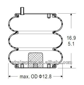 China Triple Convoluted Air Spring/Air Suspension 3B12-328/FT330-29 546/W01-358-7994 wholesale