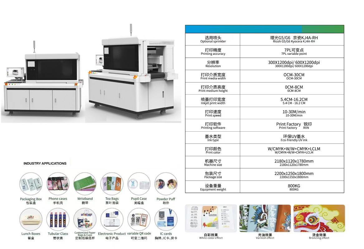 Plasma Optional Installation According To Material Effect Requirements Onyx Thrive ICC-based Color Management Single Pass UV Printer