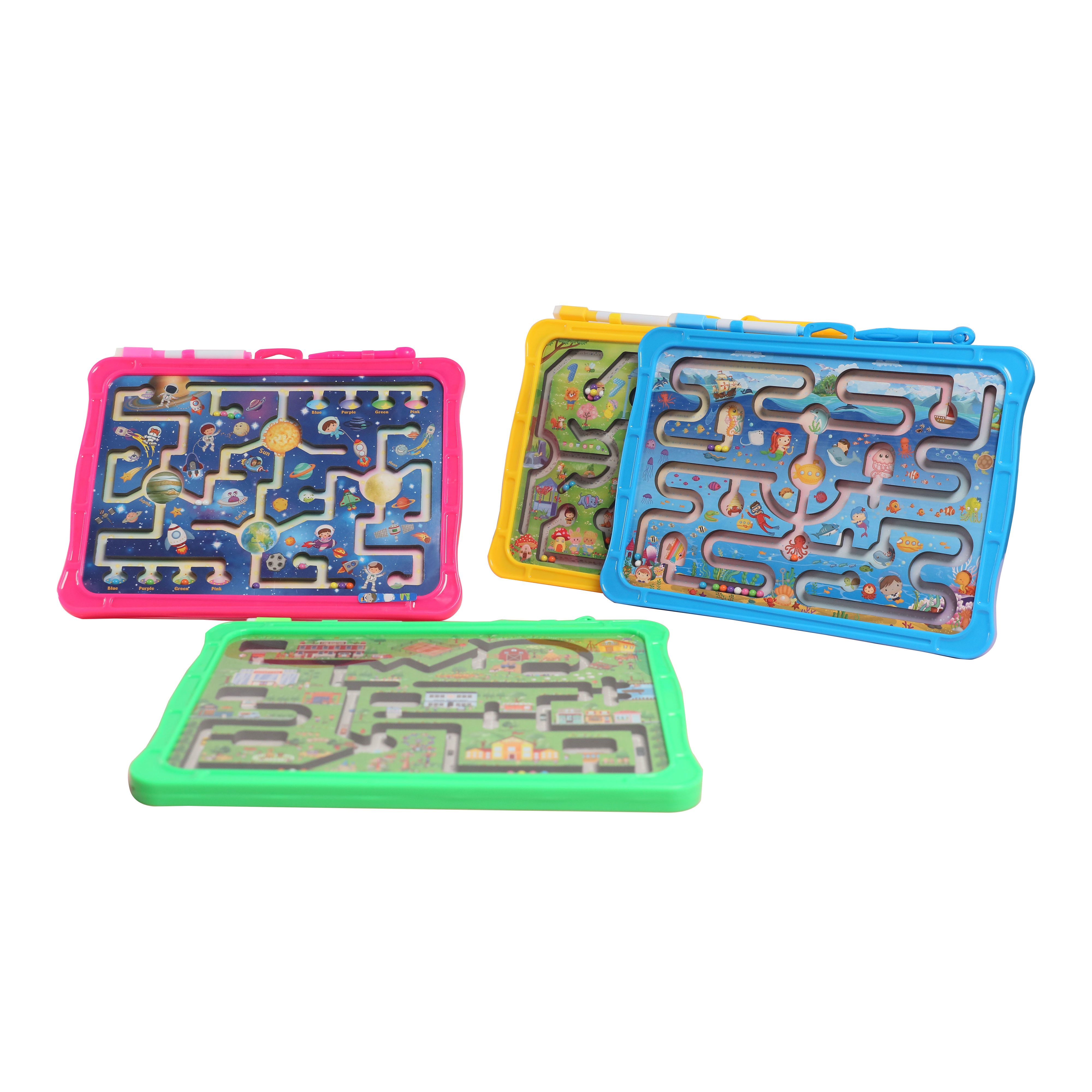 Montessori Educational Animal Magnetic Puzzle Maze Toys With Rolling Beads