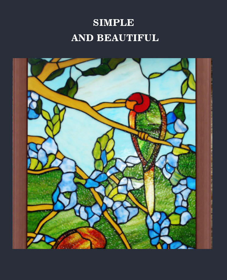 Customized Stained Glass Windows Decorative Glass simple beautiful