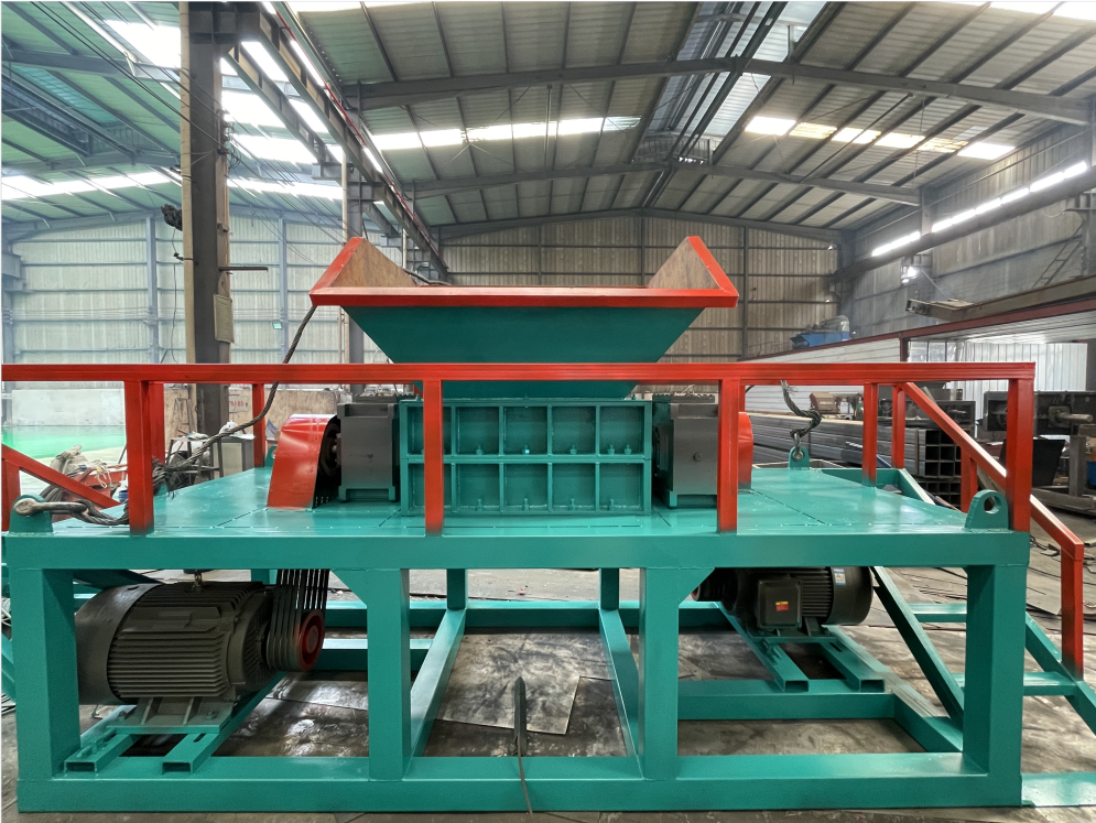 4000 kg CE Assurance Waste Cloth Old Fishing Net Reflective Film Double Shaft Hob Shredder