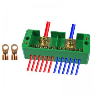 China 2 in 8 out Electrical Terminal Blocks Splitter Power Source Wiring Distribution Connectors wholesale