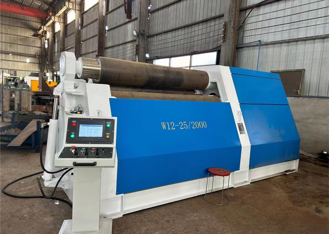 Four-Roller CNC Plate Rolling Machine With Pre-Bending Function 25mm Thick Plate High Performance And Heavy Duty