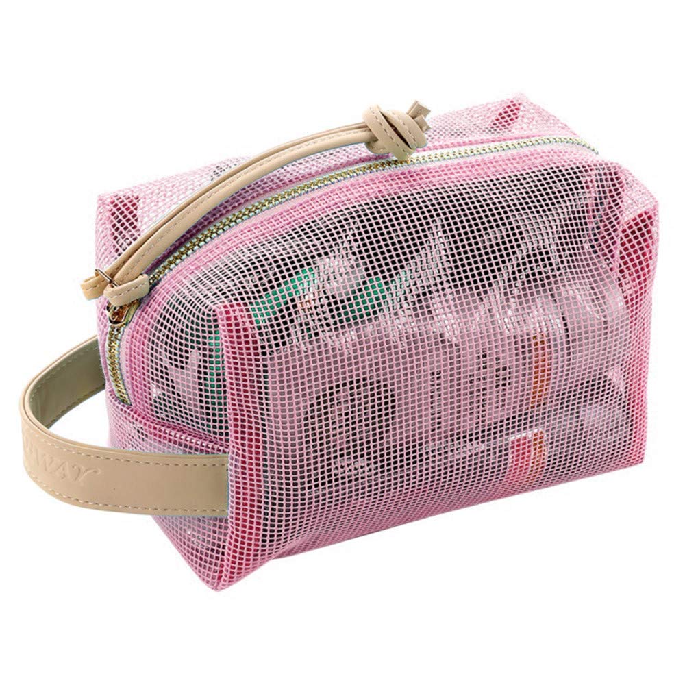 Family Personalised Toiletry Bag Washable 2 Layers Soft Mesh Fashionable Space Saving