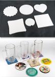 Blank Coated Heart Shape Sublimation Ceramic Coaster For Sublimation Heat